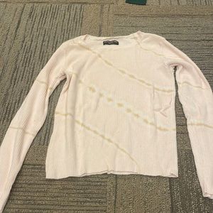 Central Park west pink tie dye long sleeve knit top